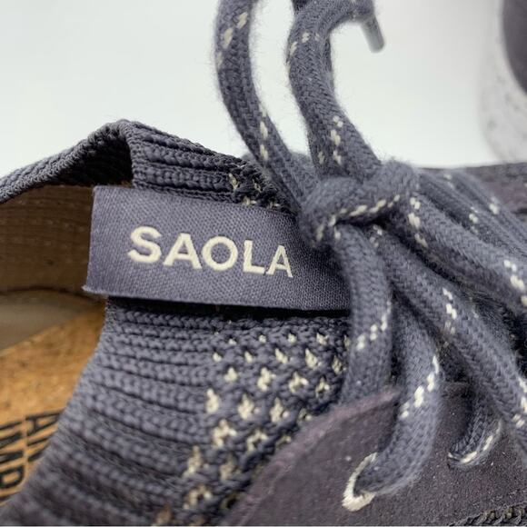 NWOT Saola Mindo Feather Light Lace Up Knit Athleisure Sneaker Dark Grey Sz 9.5 - Picture 9 of 12